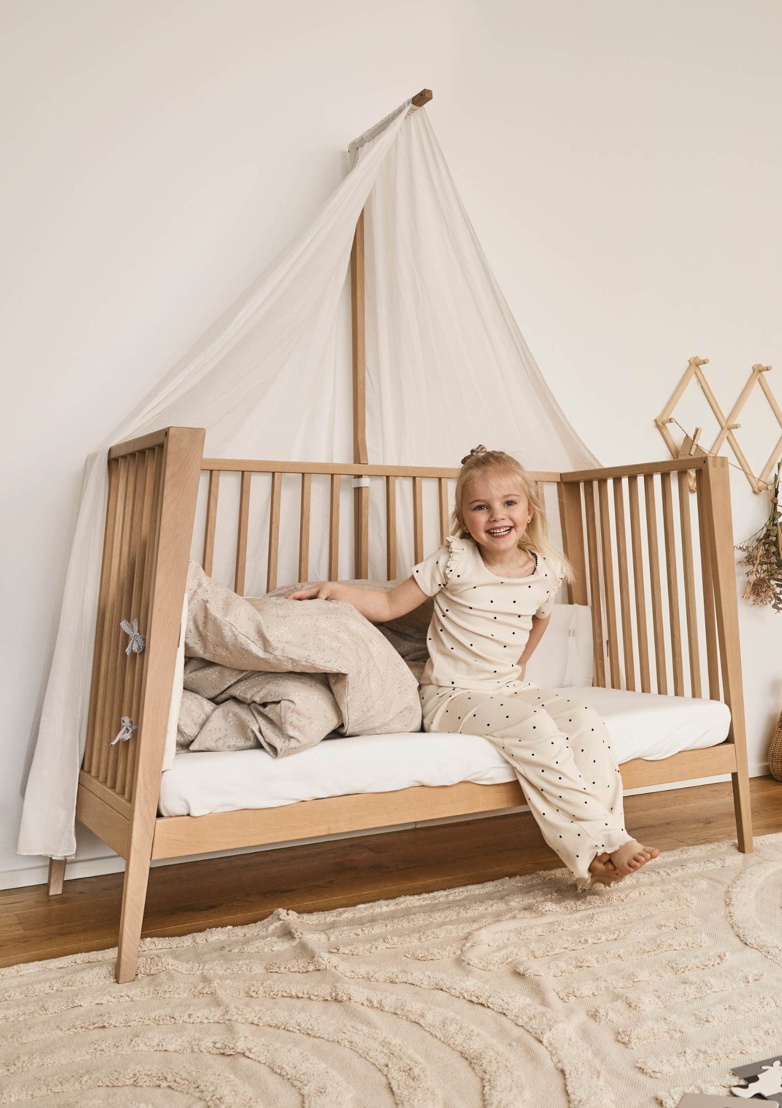 Leander Babybett 'Linea' Eiche 120 x 60 cm