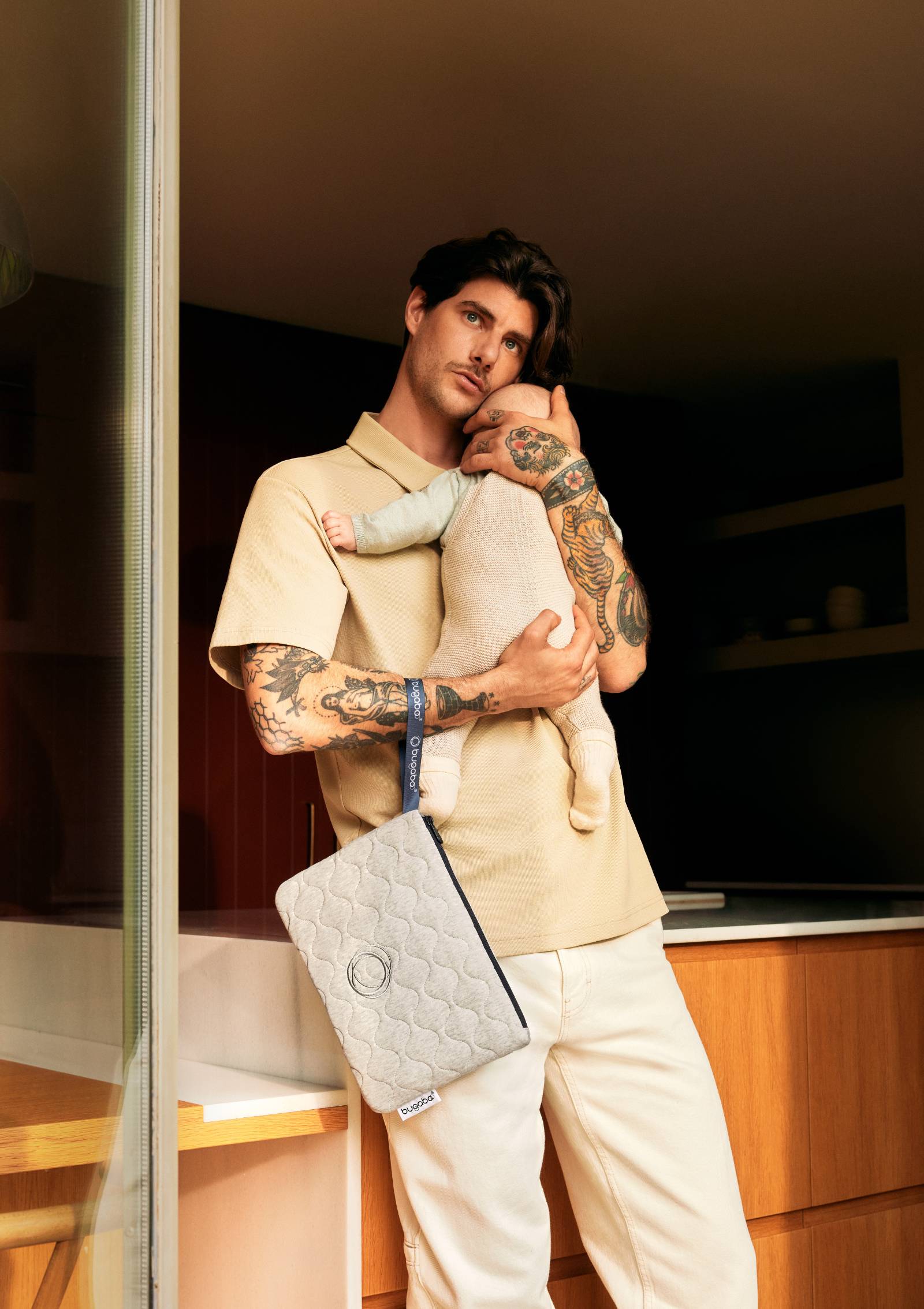 bugaboo Wickel Clutch Light Grey melange