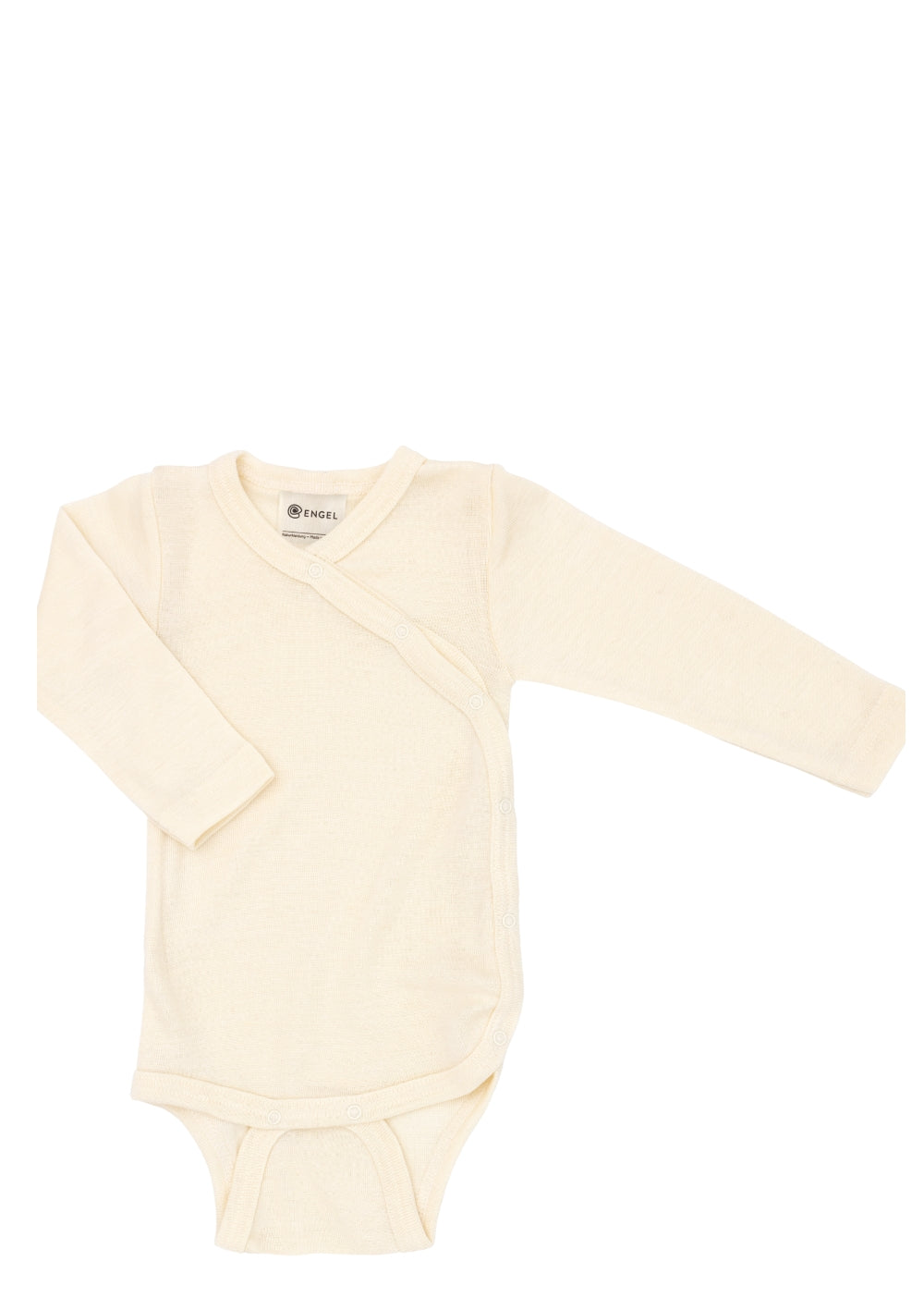 Engel Wolle/Seide Wickelbody Langarm natur