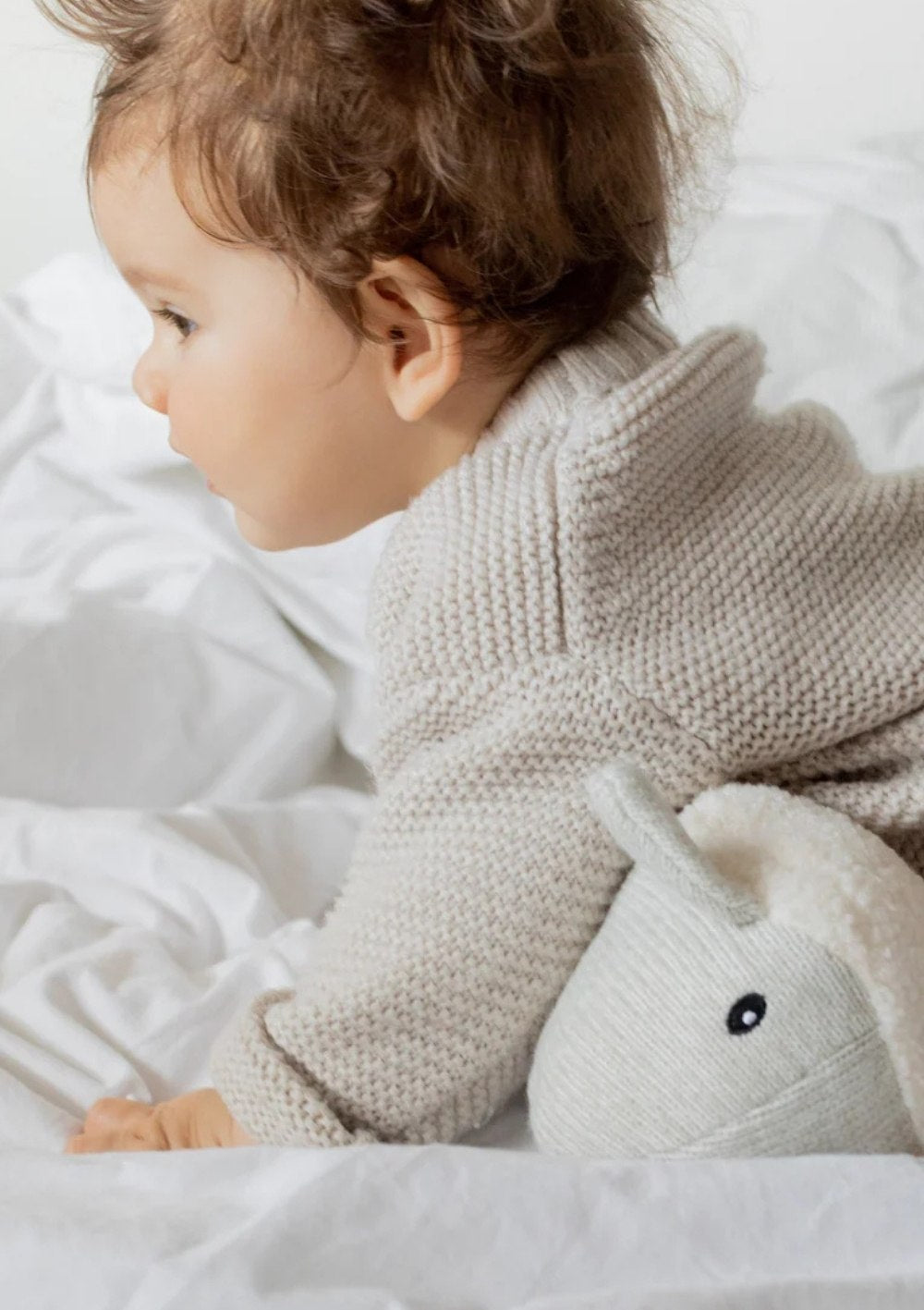 flow Amsterdam heartbeat comforter Kuscheltier mit Spieluhr 'Moby' Grey