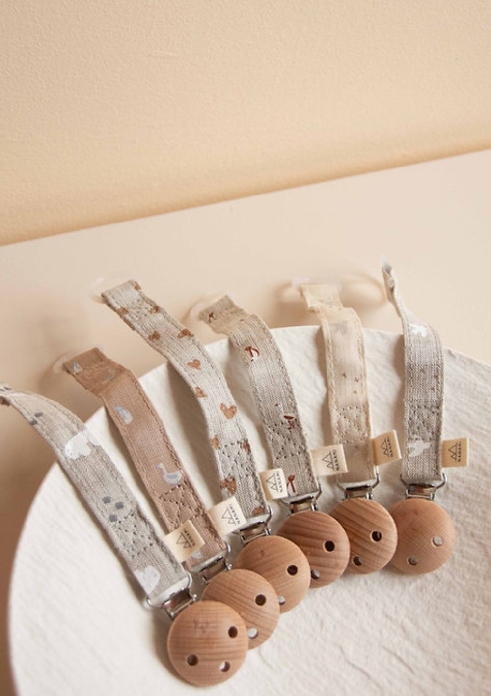 Nanami Schnullerband Bird Off-White