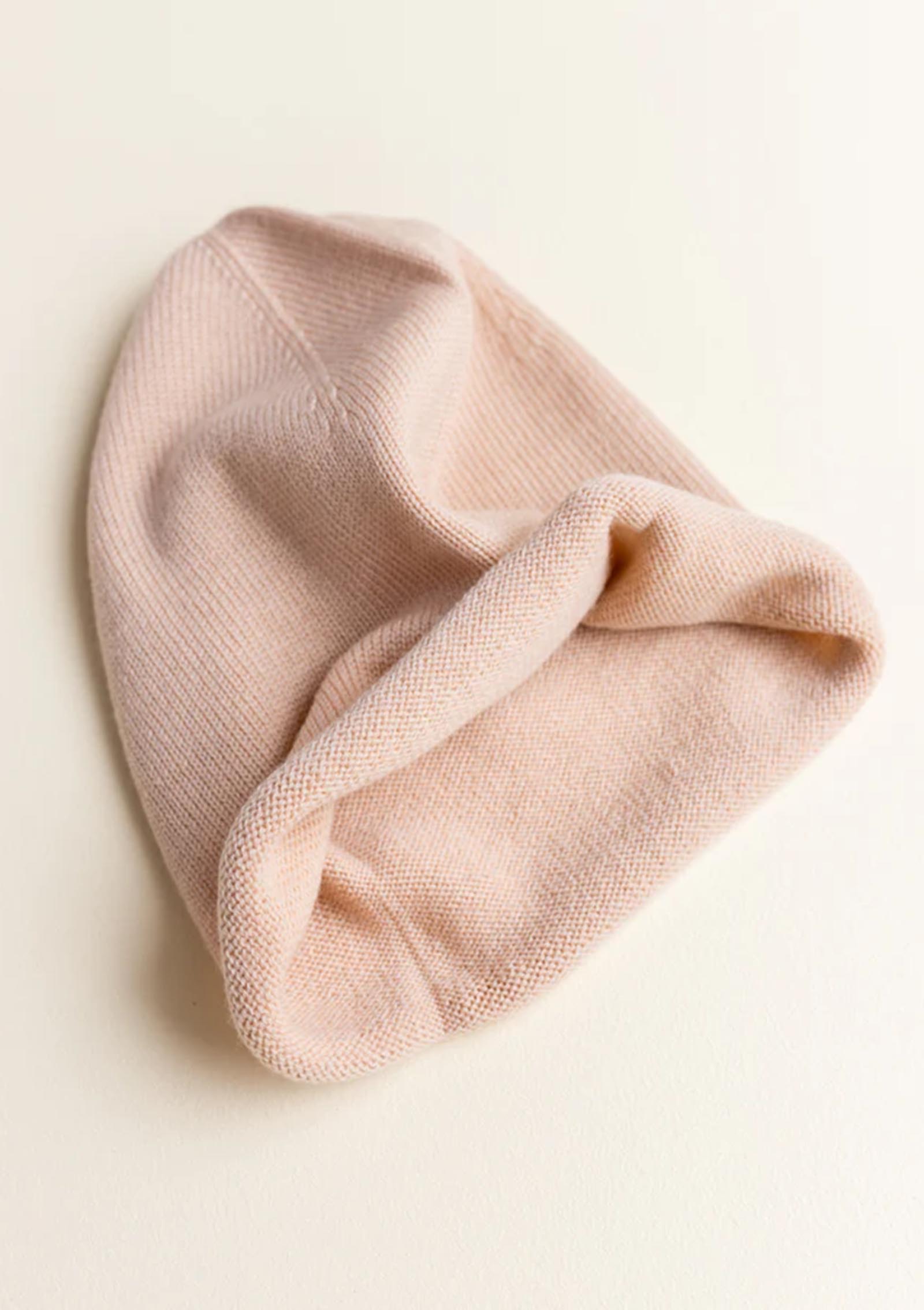 hvid Merino Beanie 'Efa' apricot