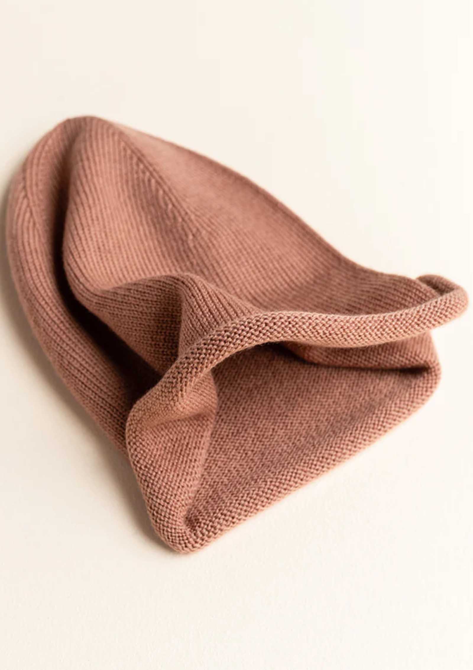 hvid Merino Beanie 'Efa' terracotta