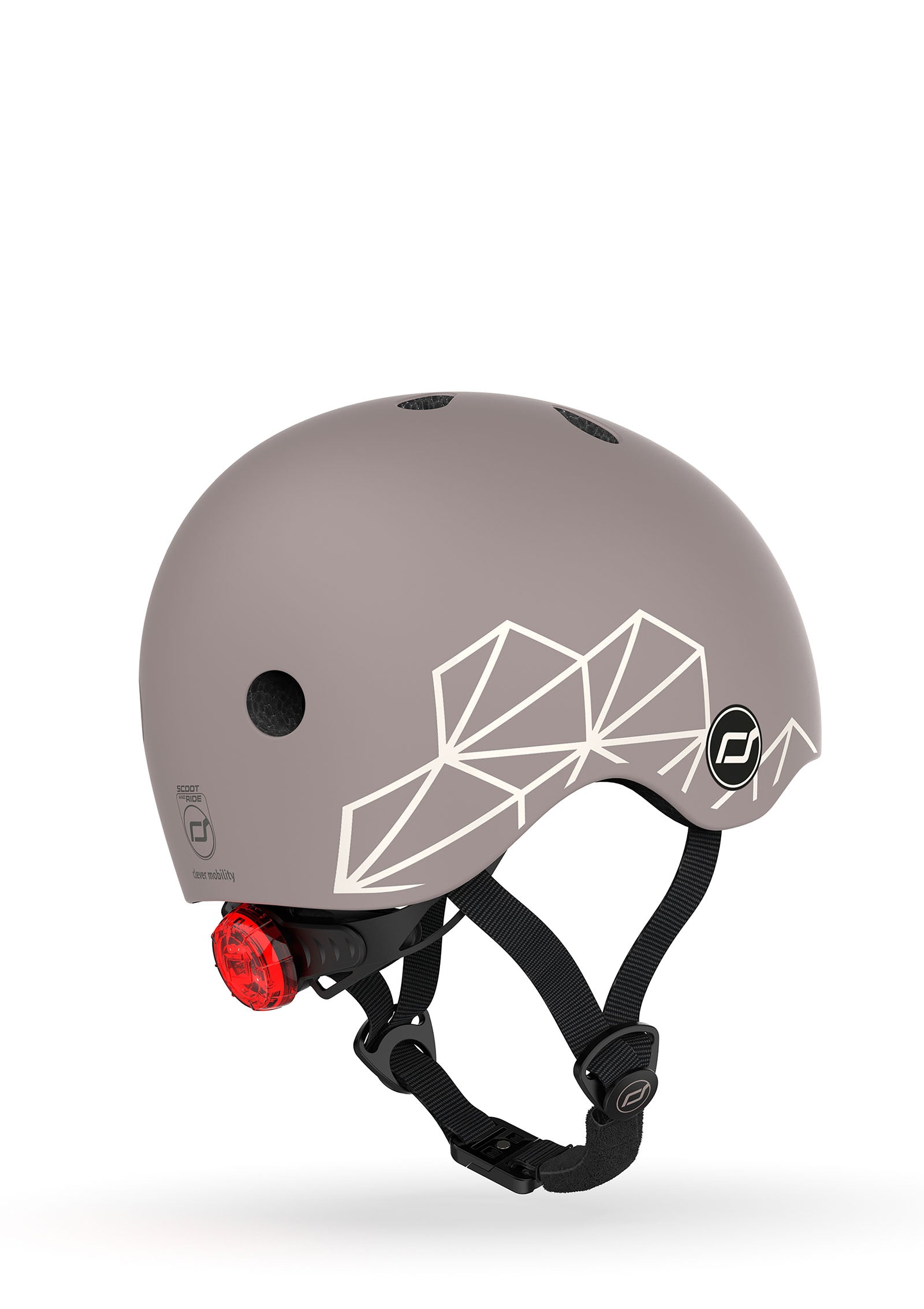 Scoot and Ride Helm Graphics Brown Lines