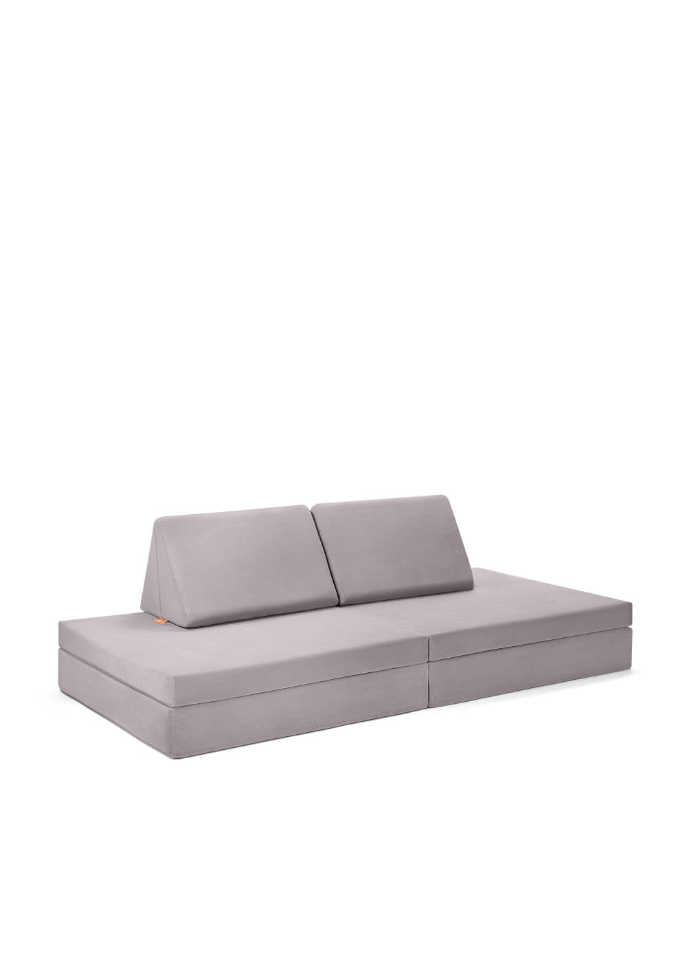 Spielsofa Velours Mond Grau