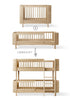 Umbauset für 'Wood Mini+' Baby- und Juniorbett zum halbhohen Etagenbett Eiche