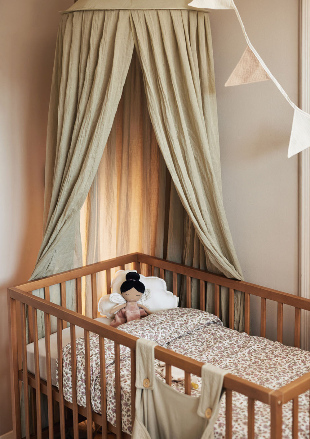 Jollein Betthimmel Vintage Olive Green Baldachin