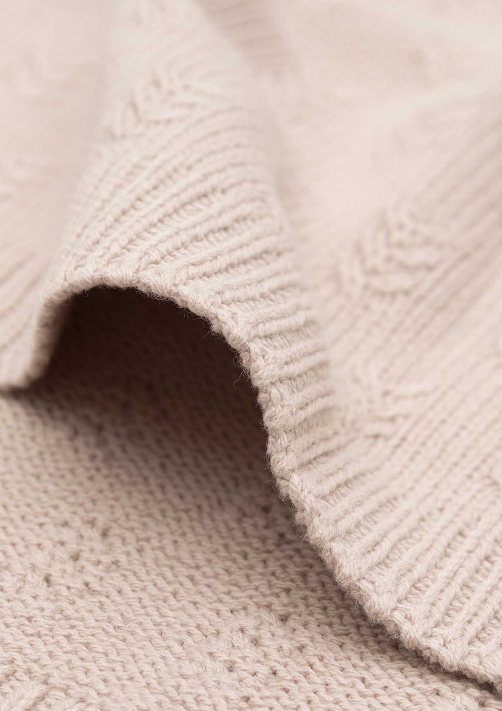 Jollein Decke Wiege 'Grain Knit' Wild Rose