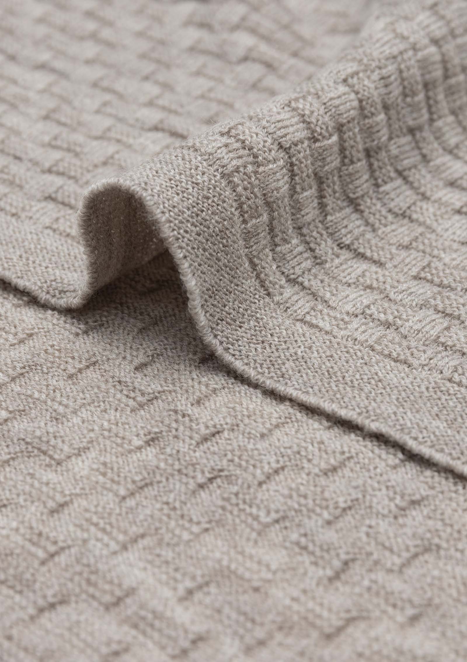 Jollein Merino Decke 'Weave Knit' Funghi