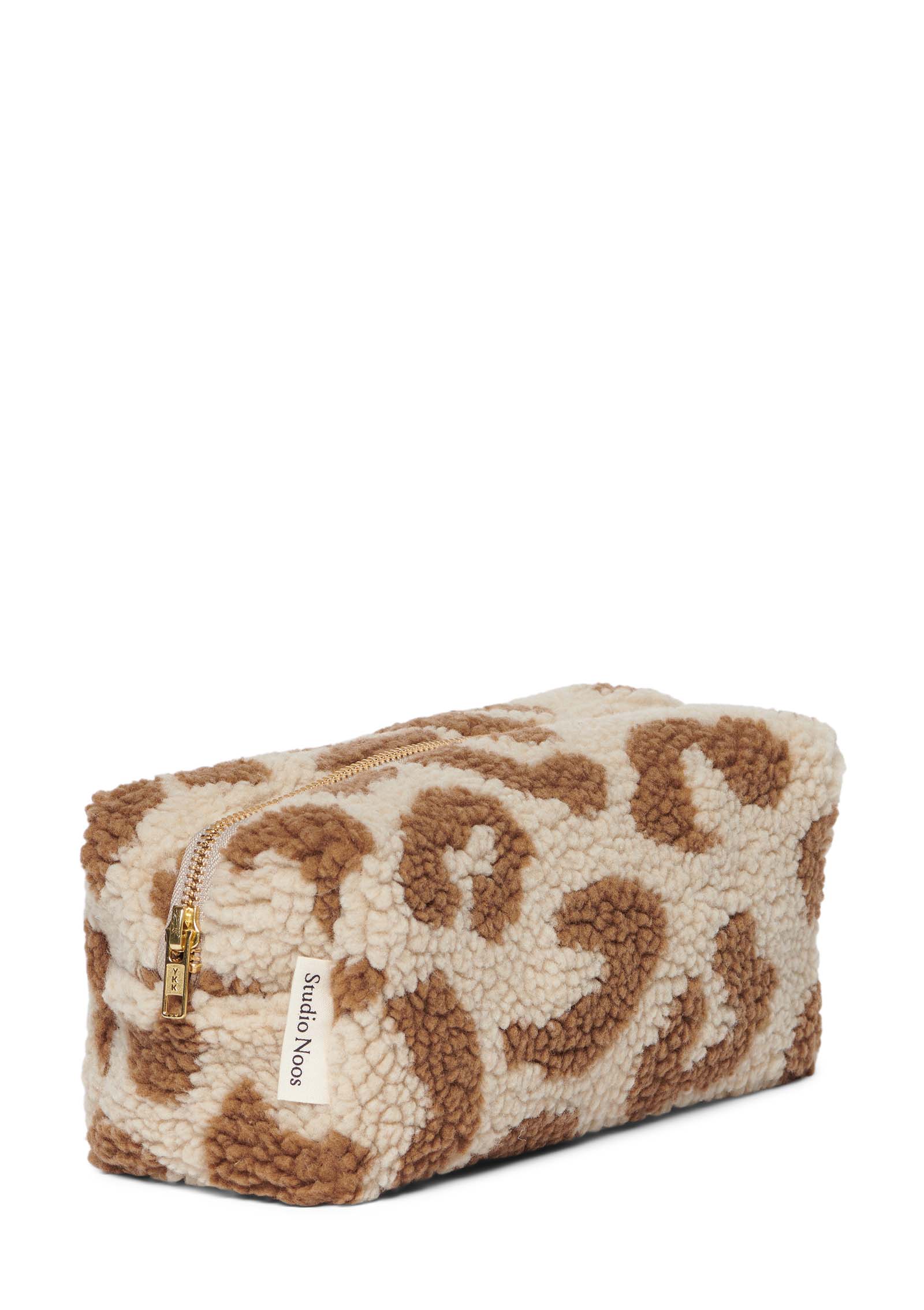 Studio Noos Kulturtasche 'Teddy Pouch' Leopard Ecru