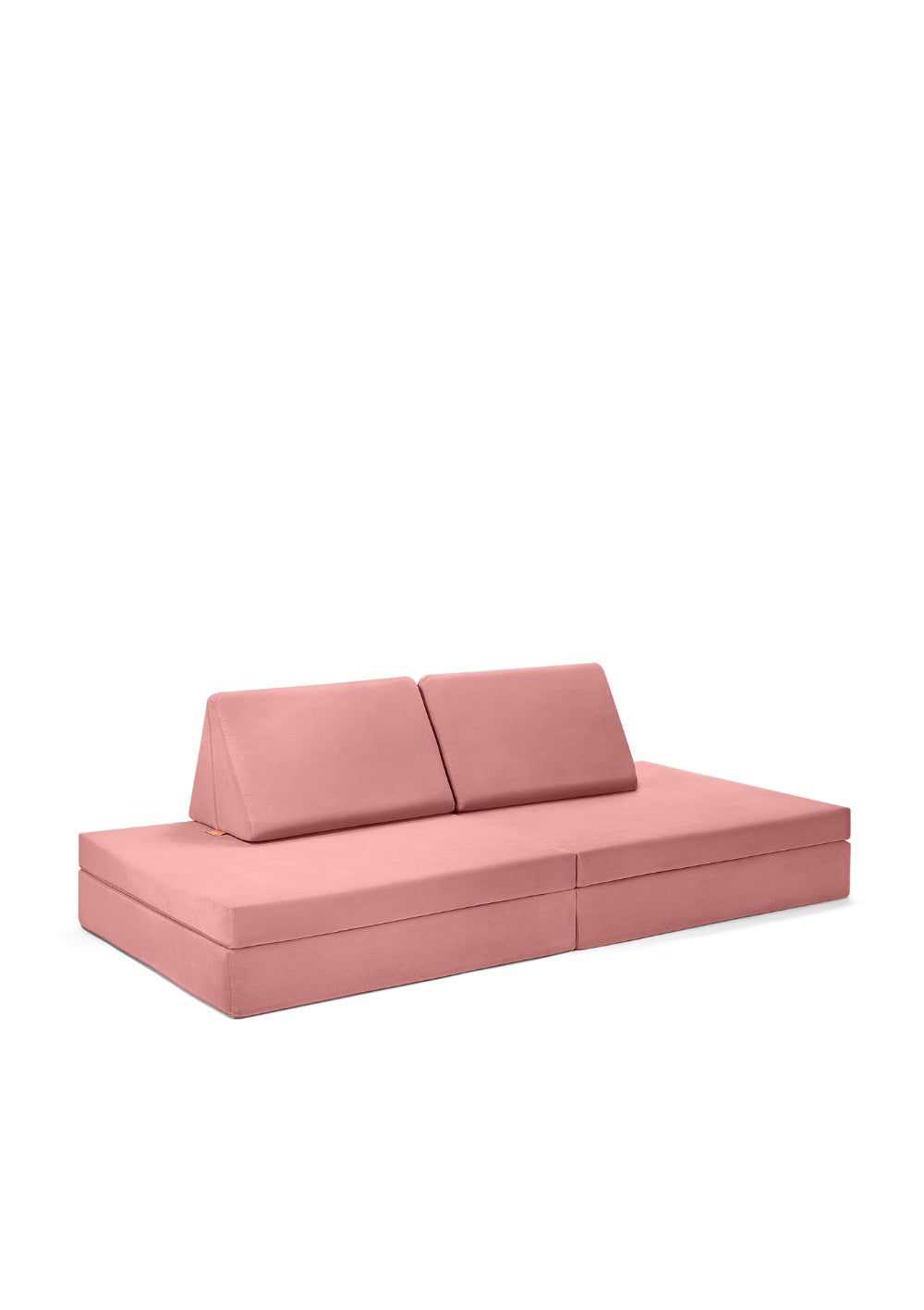 Funzy Spielsofa Velours Korallen Altrosa