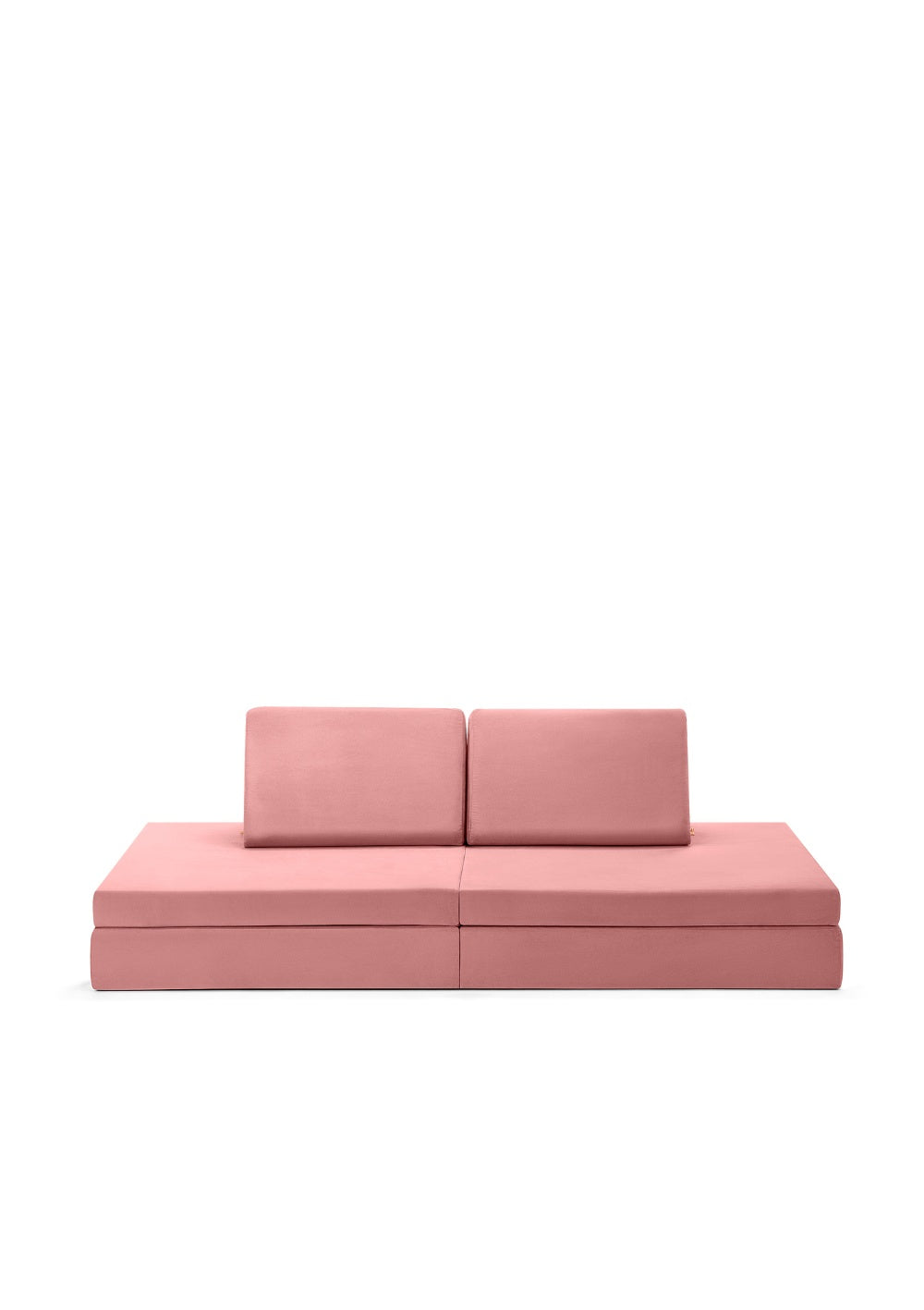 Funzy Spielsofa Velours Korallen Altrosa