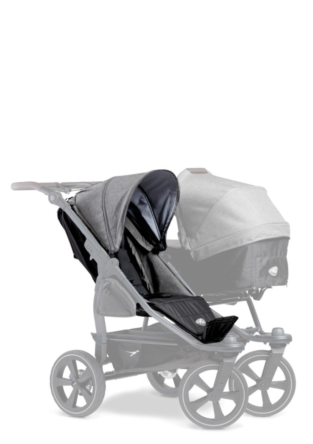 tfk double stroller TFK Duo 2 XXL Sportsitz premium grau