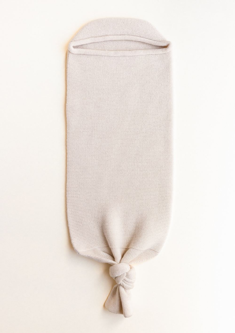 Hvid Strick-Pucksack Cocoon Cream