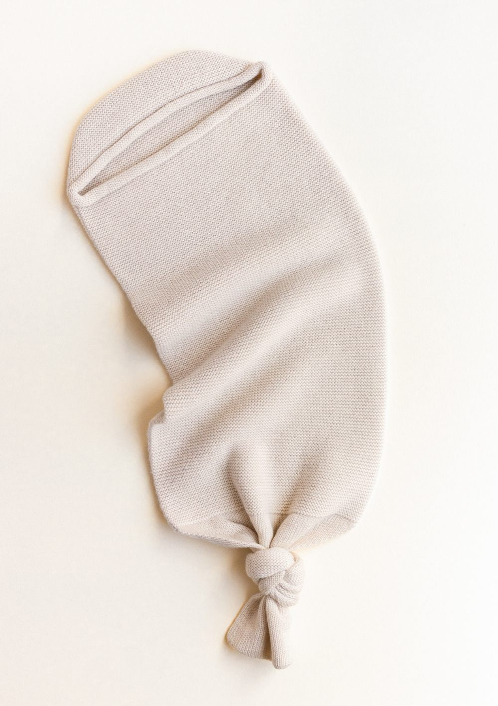 Hvid Strick-Pucksack Cocoon Cream