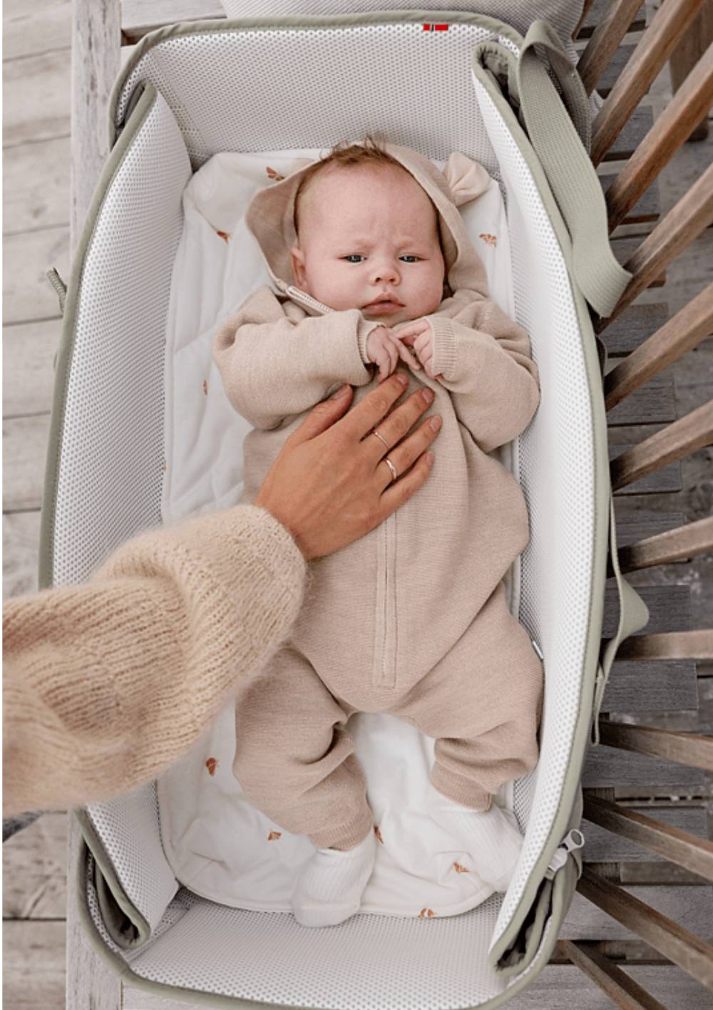 Voksi Babytragetasche 'Carry Me' Grey Cream