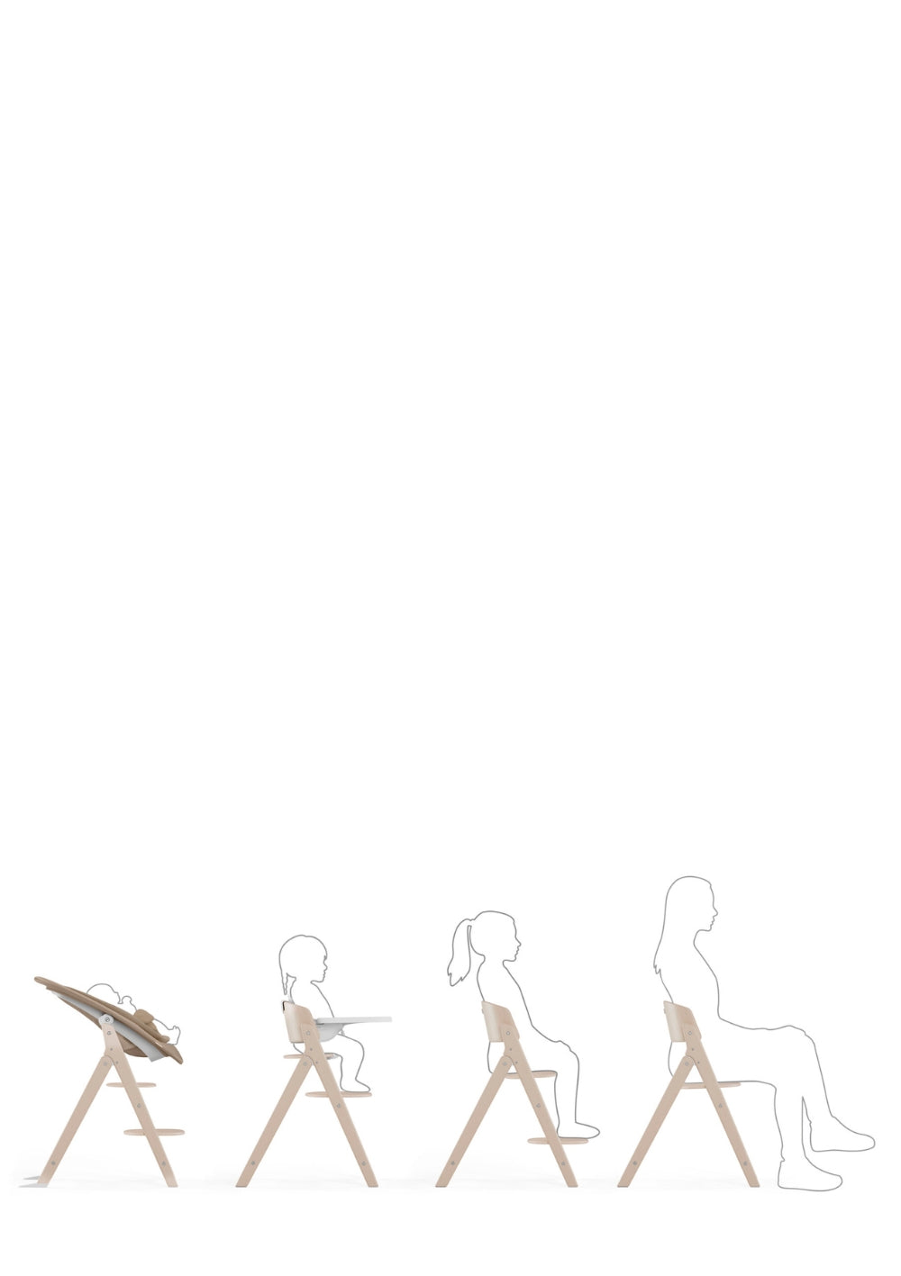 Cybex Hochstuhl Click & Fold 3-in-1 Set All Natural