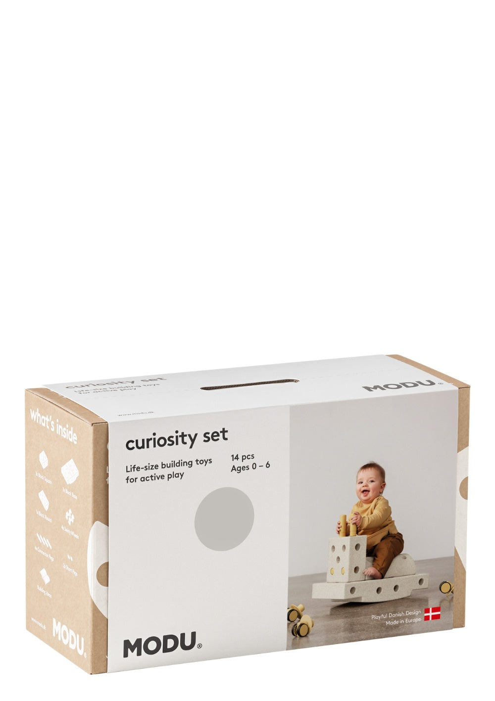 MODU Bauspielzeug 'Curiosity-Set' 14-teilig Sand Grey / Honey Yellow