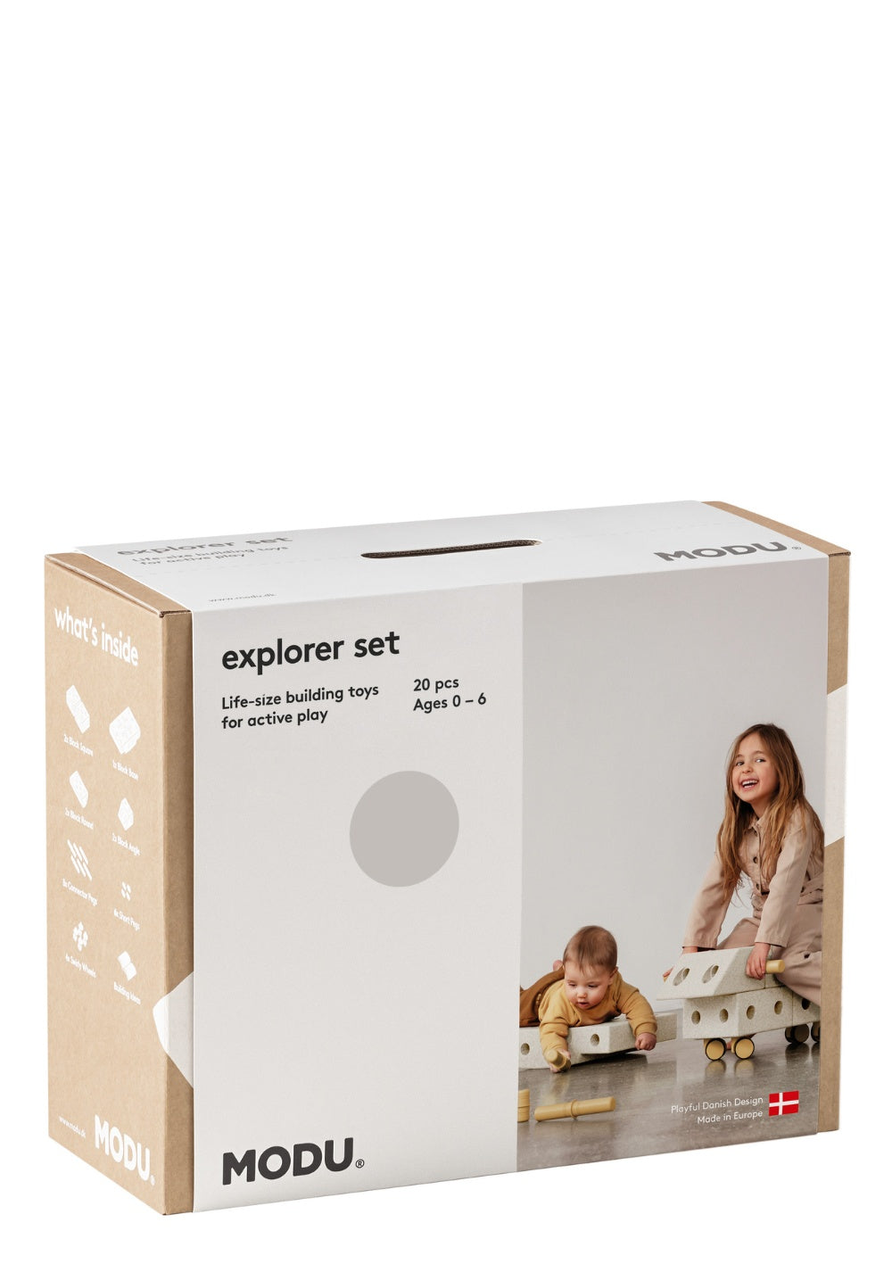 MODU Bauspielzeug 'Explorer-Set' 20-teilig Sand Grey / Honey Yellow