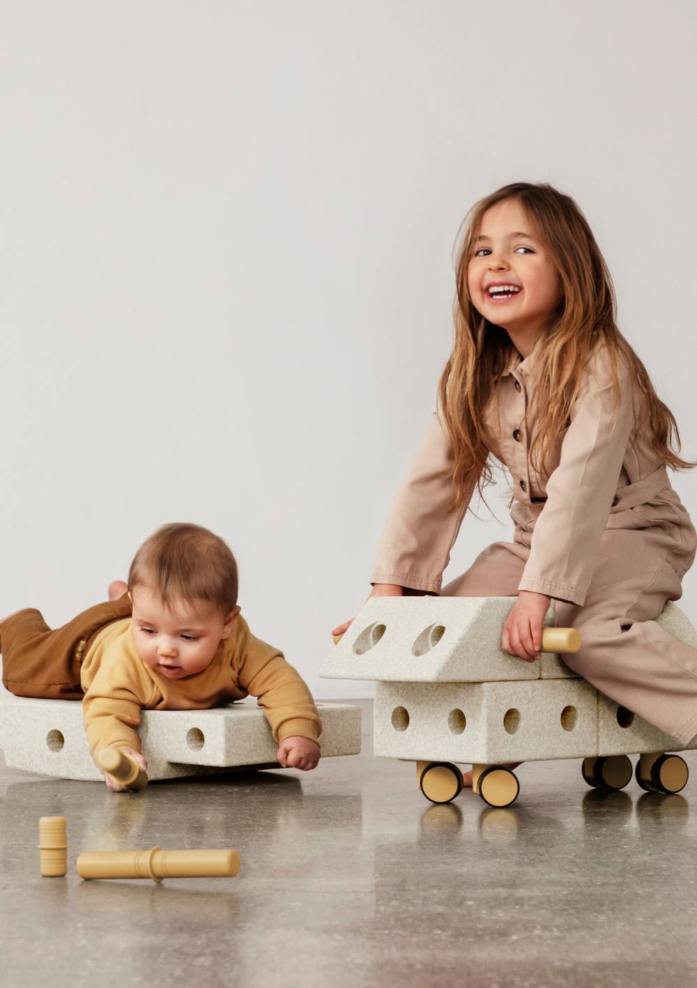 MODU Bauspielzeug 'Explorer-Set' 20-teilig Sand Grey / Honey Yellow