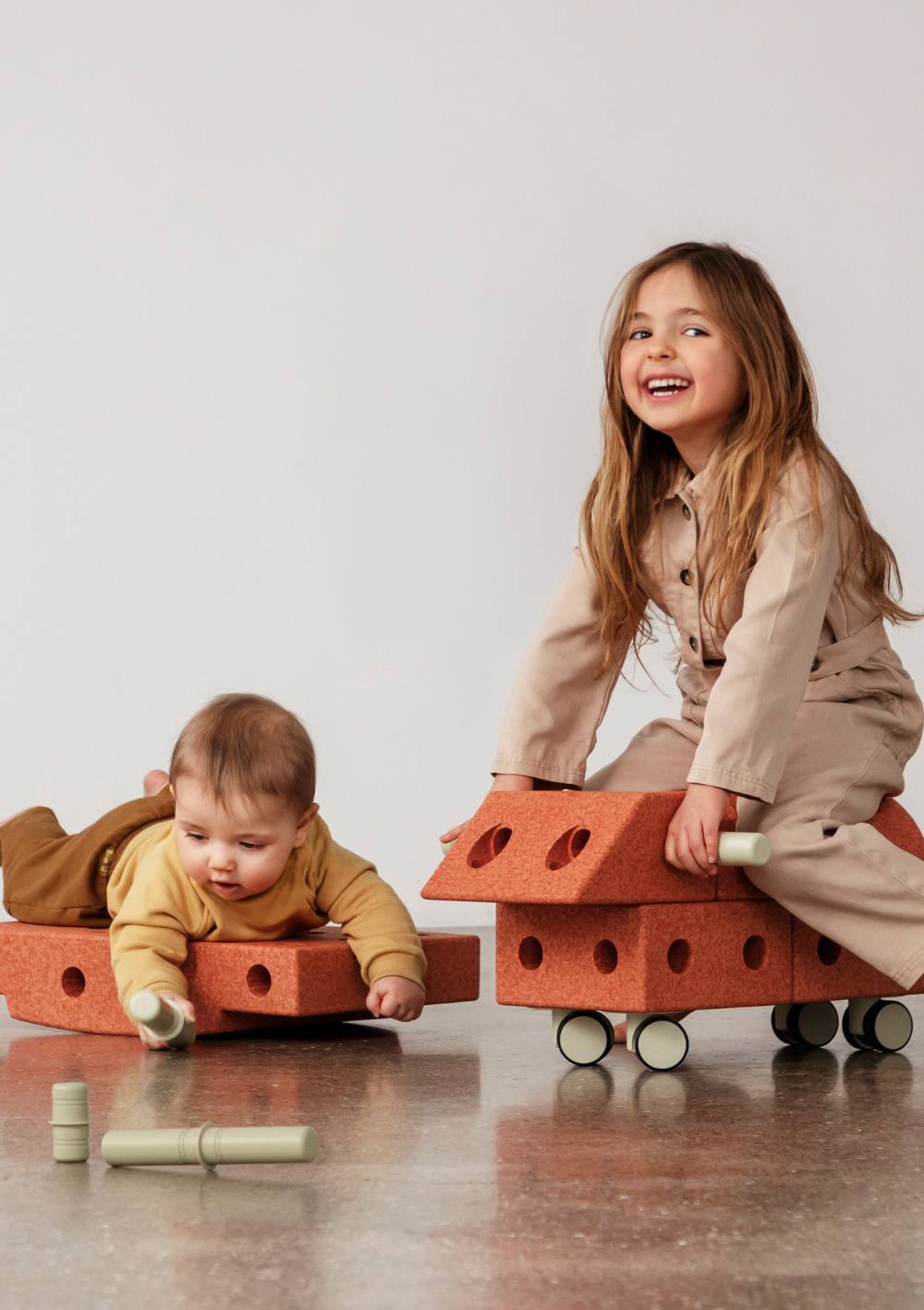MODU Bauspielzeug 'Explorer-Set' 20-teilig Burnt Orange / Dusty Green