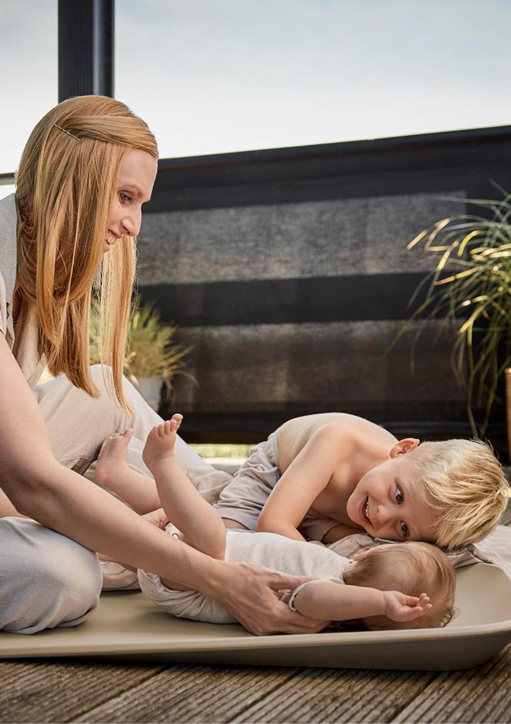 Leander Mini Wickelauflage 'Matty' Cappuccino