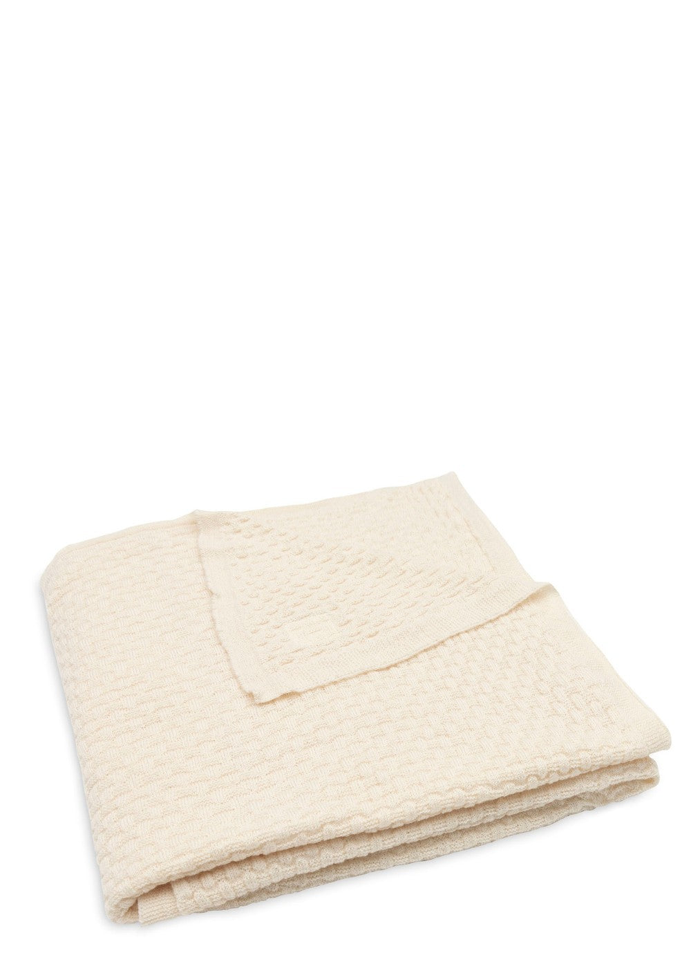 Jollein Merino Decke 'Weave Knit' Oatmeal 100 x 150 cm
