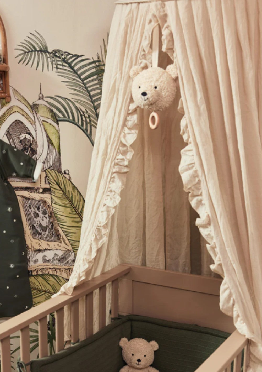 Jollein Betthimmel Vintage mit Rüschen Nougat