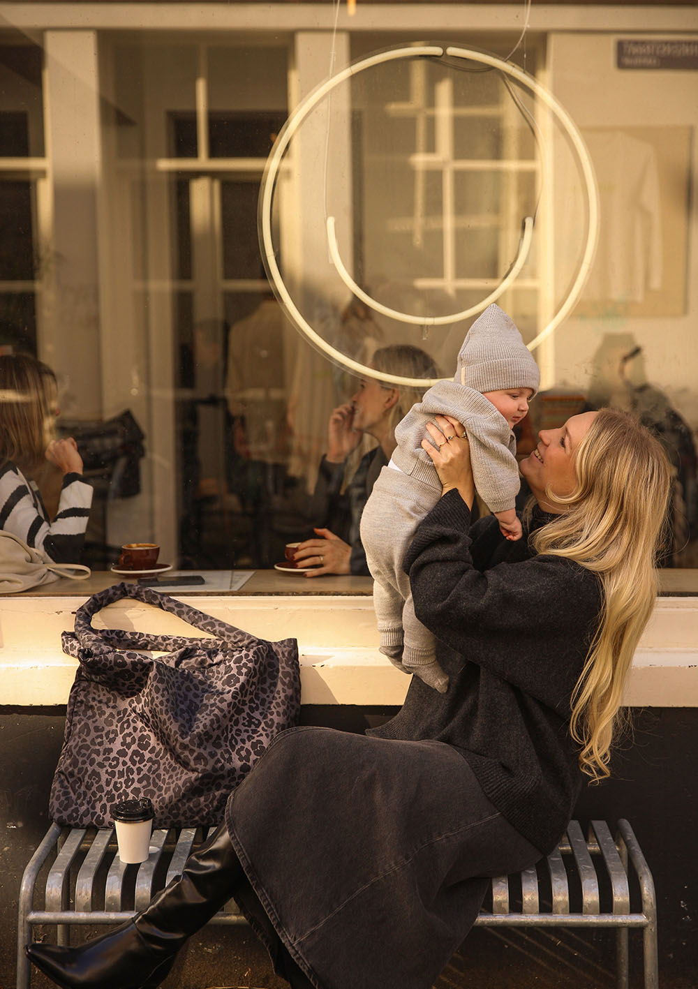 Studio Noos Tasche 'Puffy Mom-Bag' Antra Leopard