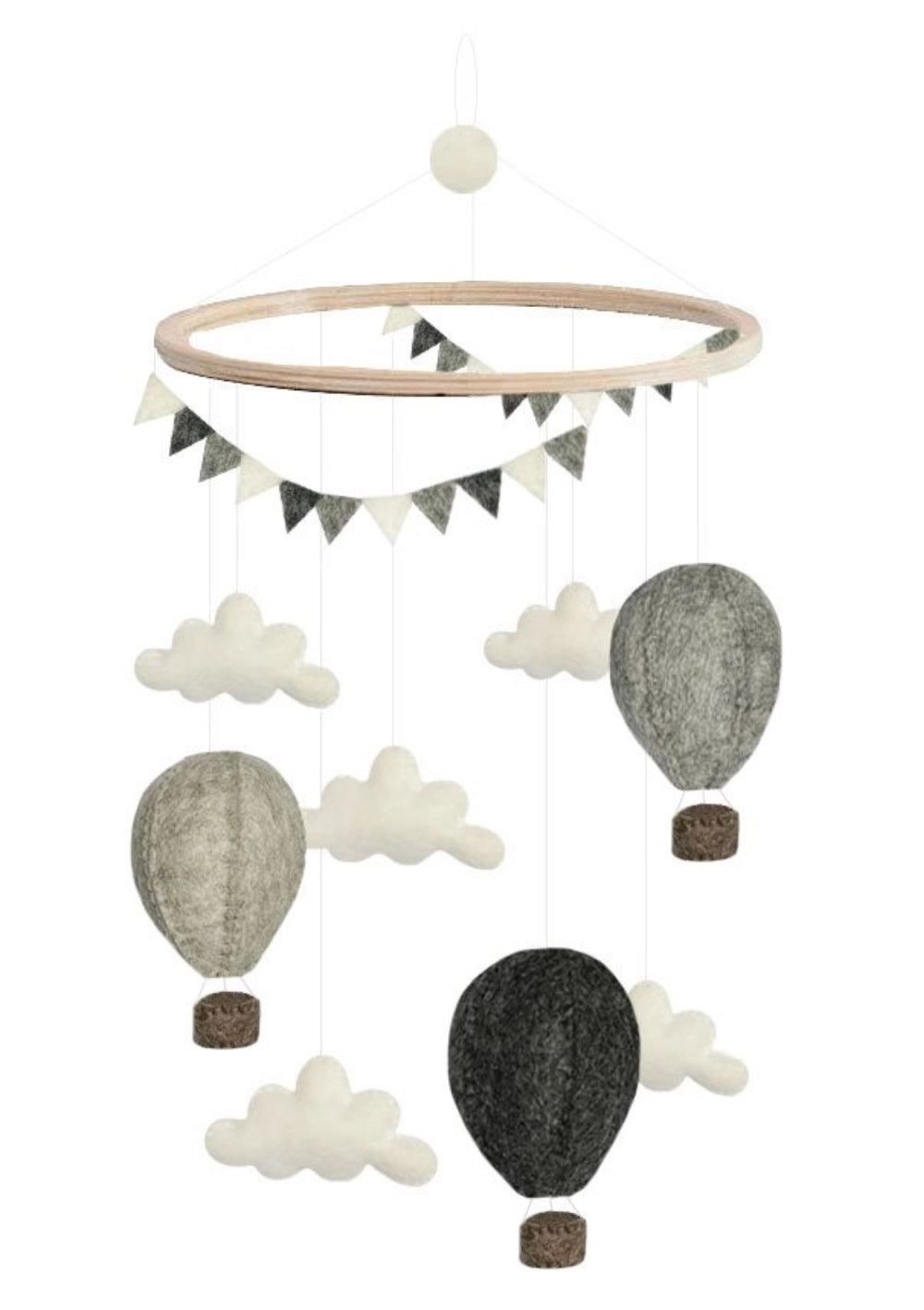 Gamcha Mobile 'Air Balloons/Pennants' Grey