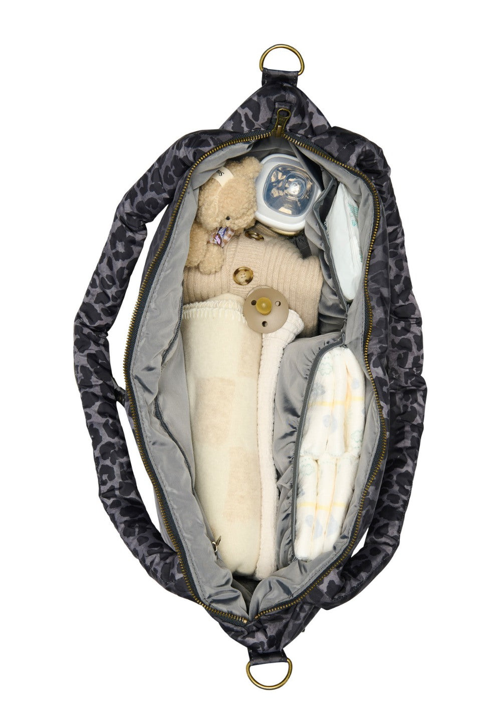 Studio Noos Wickeltasche 'Puffy Diaper Bag' Antra Leopard