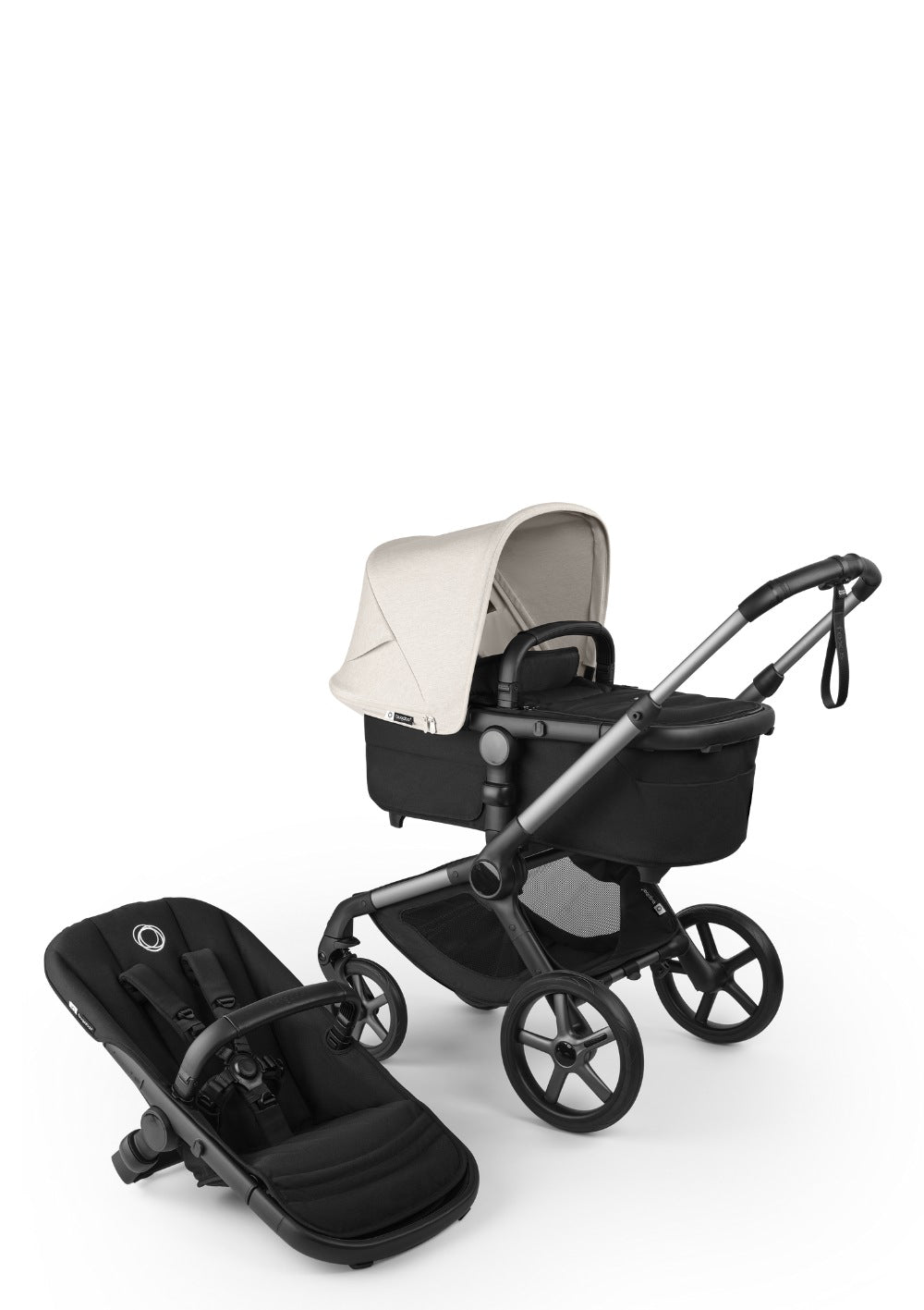 Kinderwagen-Set 'Fox 5 Renew – designed by you' Graphit / Heritage-Schwarz