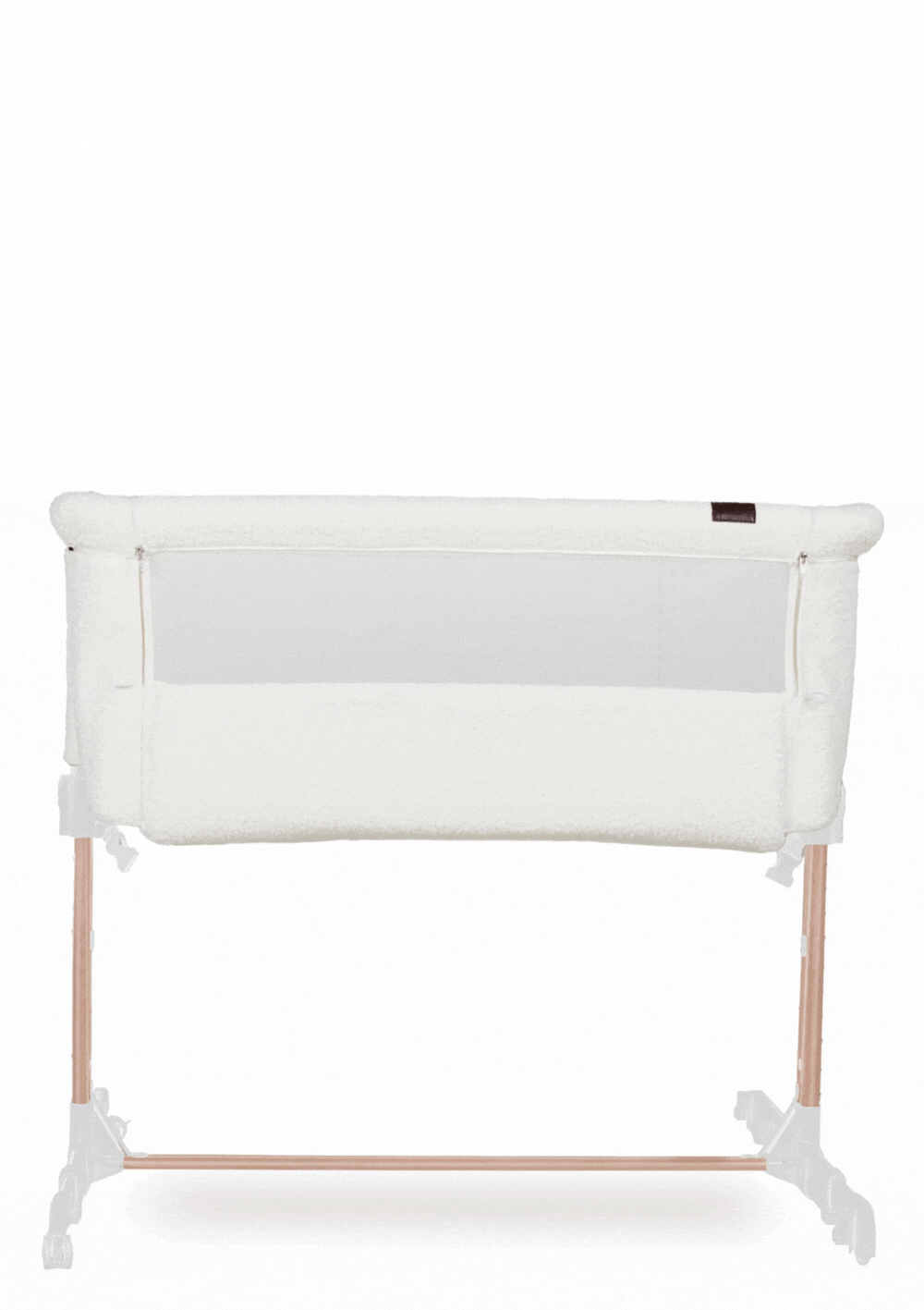 Quax Beistellbett 'Side by Side' Natural Bouclé Cream