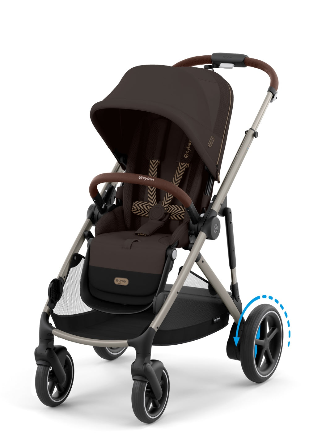 kinderwagen cybex Cybex Gold Kinderwagen 'e-Gazelle S' Chocolate Brown