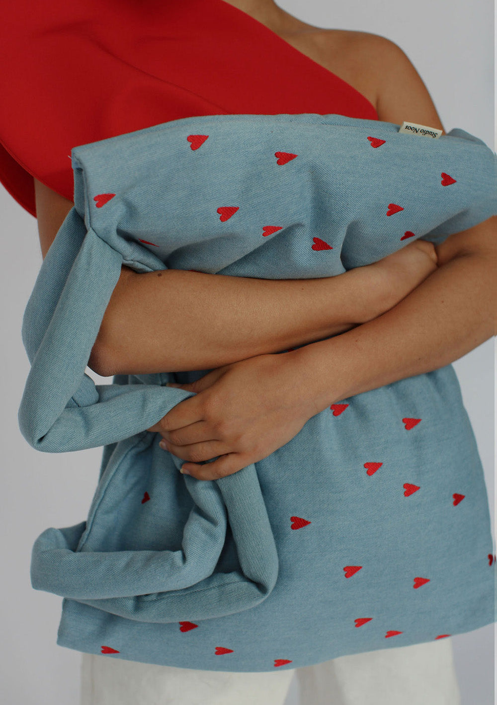 Studio Noos Tasche 'Denim Mom-Bag' Hearts - wie eine Umarmung