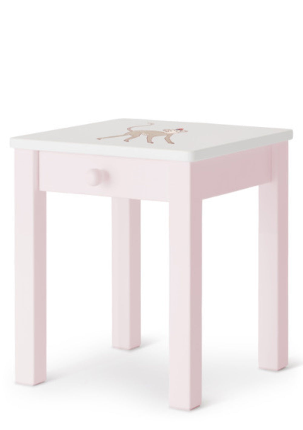 Isle of Dogs Design Nachttisch rosa handbemalt