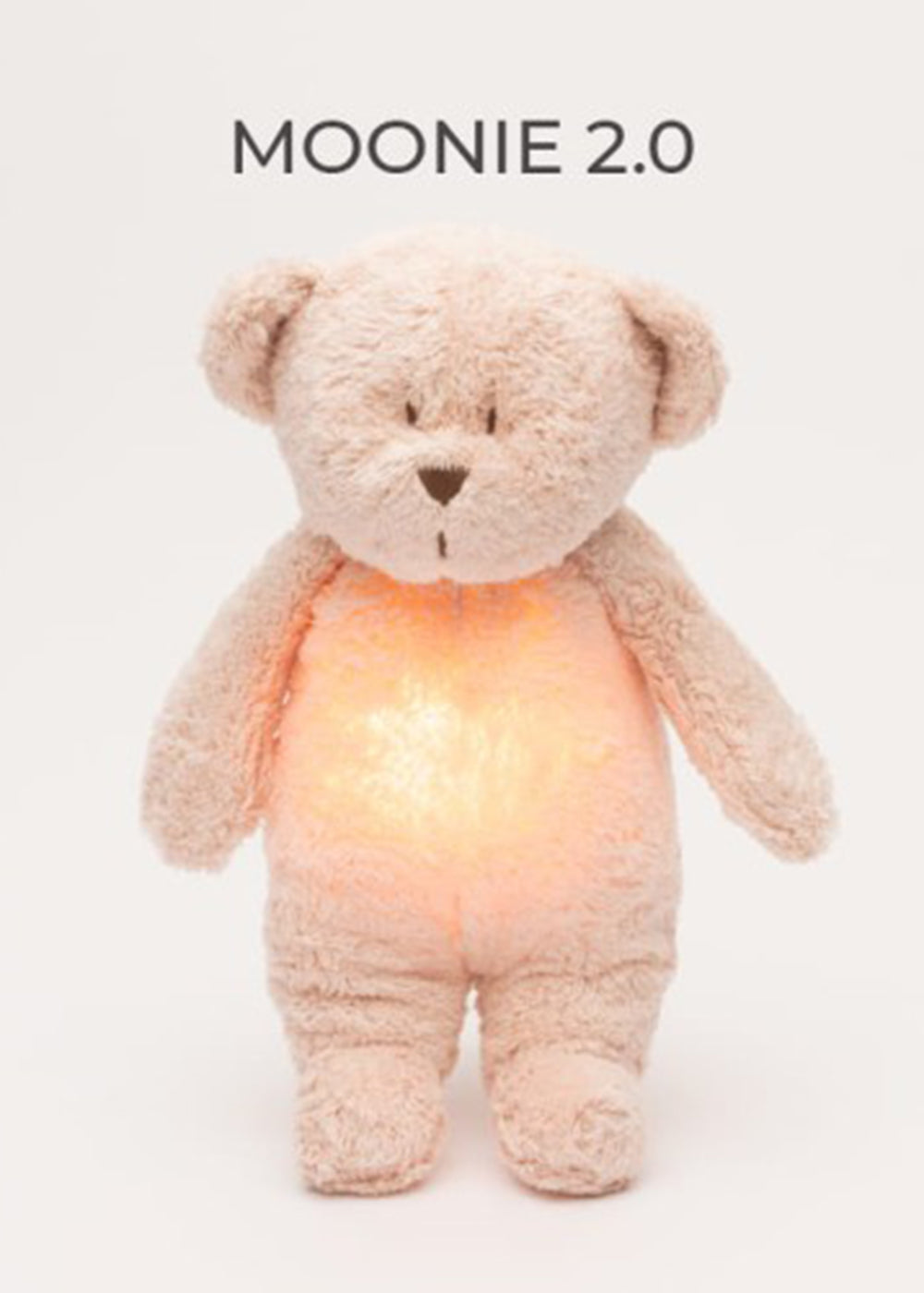 Moonie Teddybär mit Licht 'Organic Humming Bear 2.0' rose