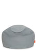 Sitzsack Velours Mond Grau