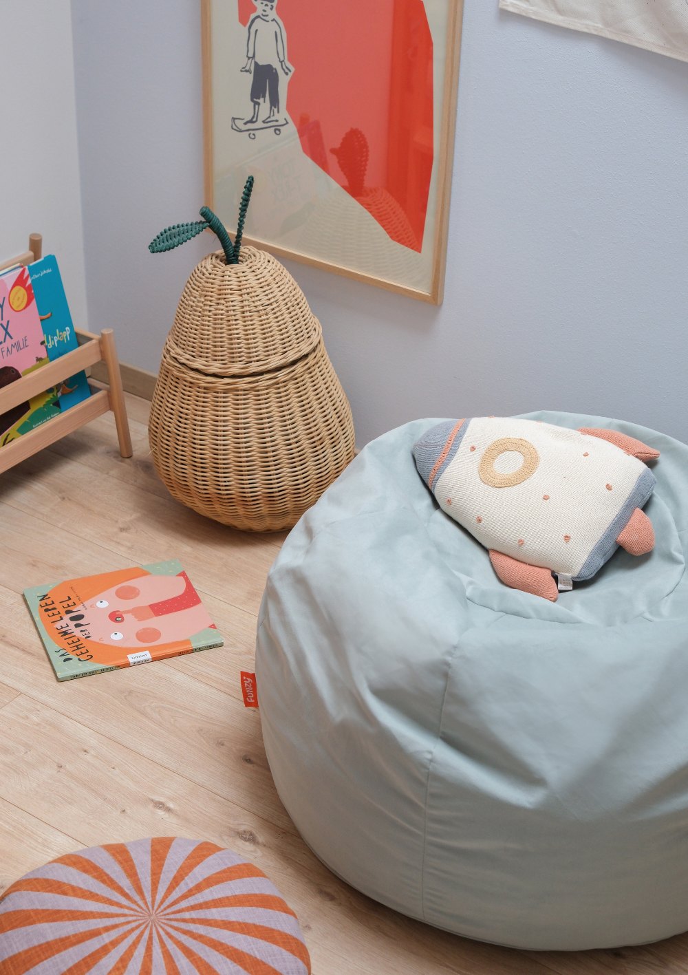 Funzy Sitzsack Velours Minz Hellgrün