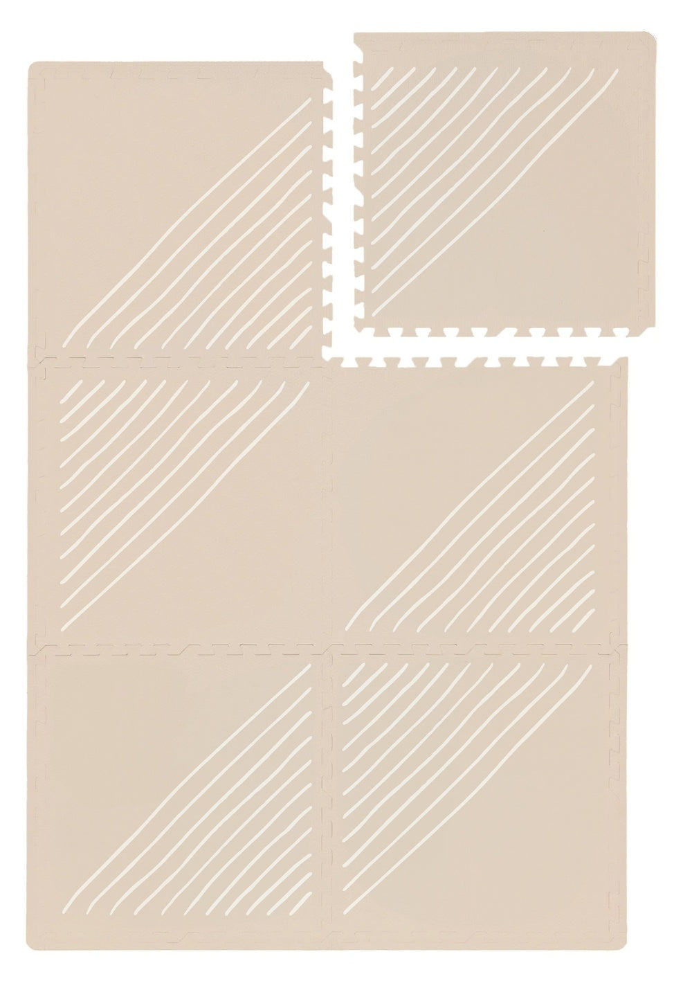 Funzy Spielmatte 'Trails' Bliss Beige 120 x 180 cm