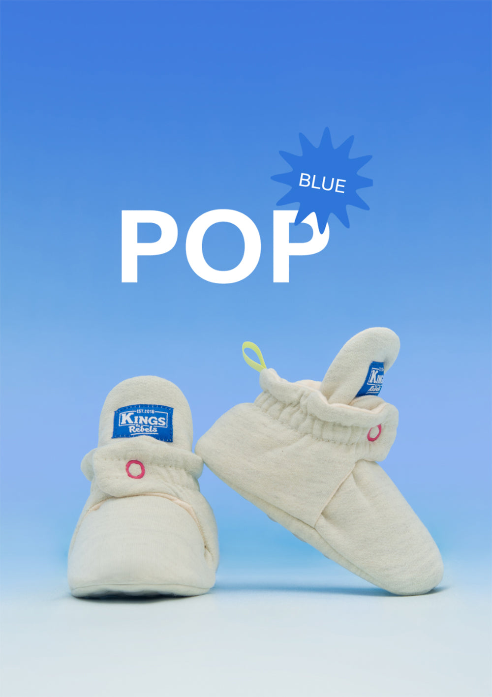 Kings&Rebels Baby Booties Cotton Mixed Color Pop Blue