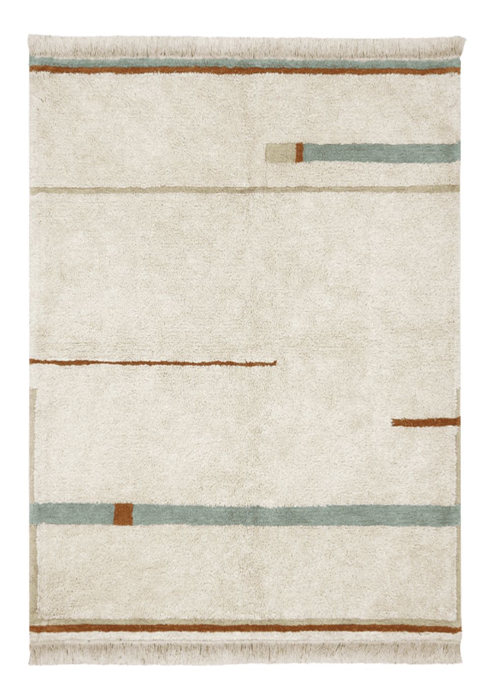 Lorena Canals Teppich 'Lanes Vintage' Blue 130 x 90 cm