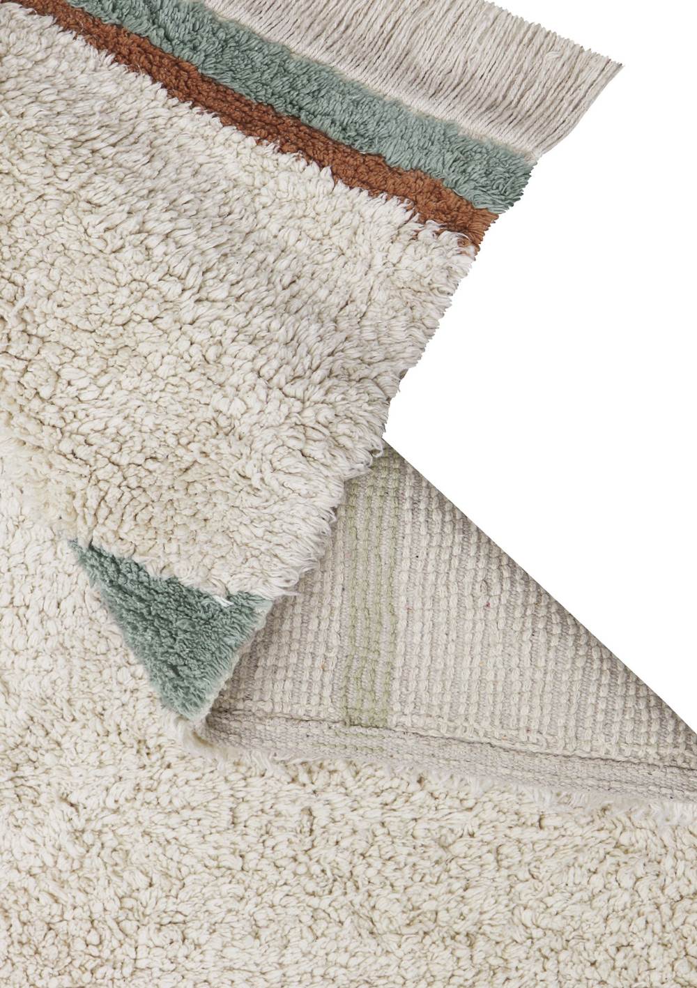 Lorena Canals Teppich 'Lanes Vintage' Blue 130 x 90 cm