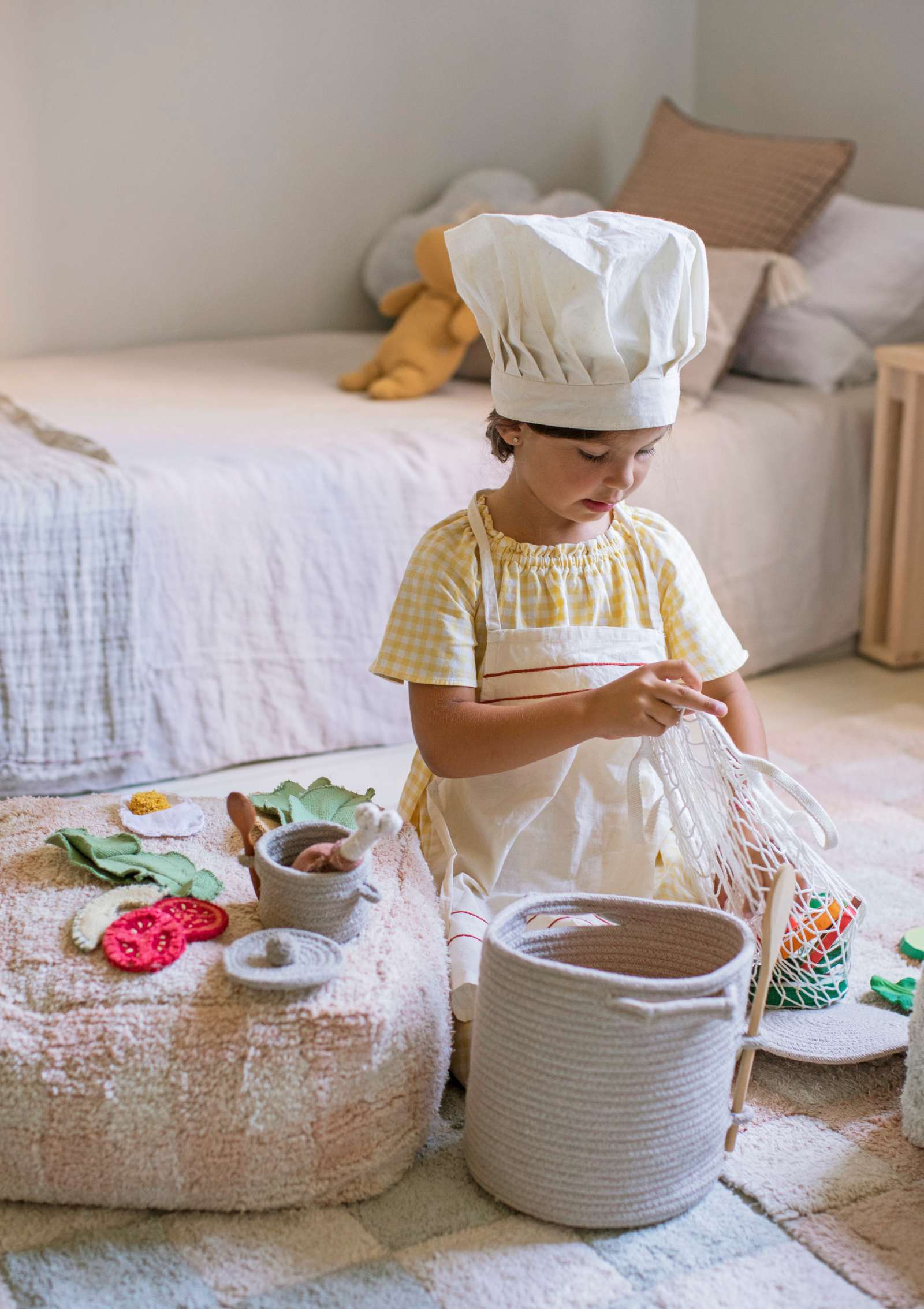 Lorena Canals Sitzpouf 'Vichy' Rose
