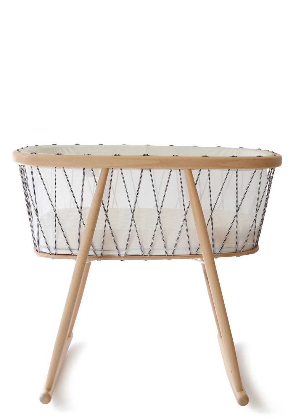 Charlie Crane Babywiege 'Kumi' Schwarz / Weiß 68 x 40 cm