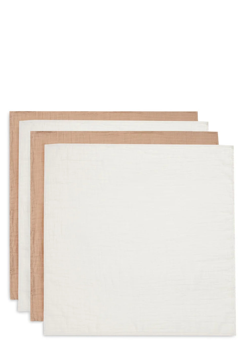 Jollein 4er-Set Mulltücher Biscuit / Ivory 70 x 70 cm