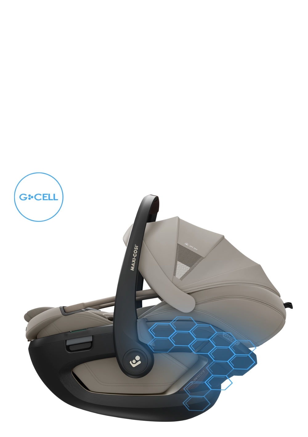 Maxi-Cosi Babyschale 'Coral Slide Pro' Sapphire Sand mit G-CELL-Technologie