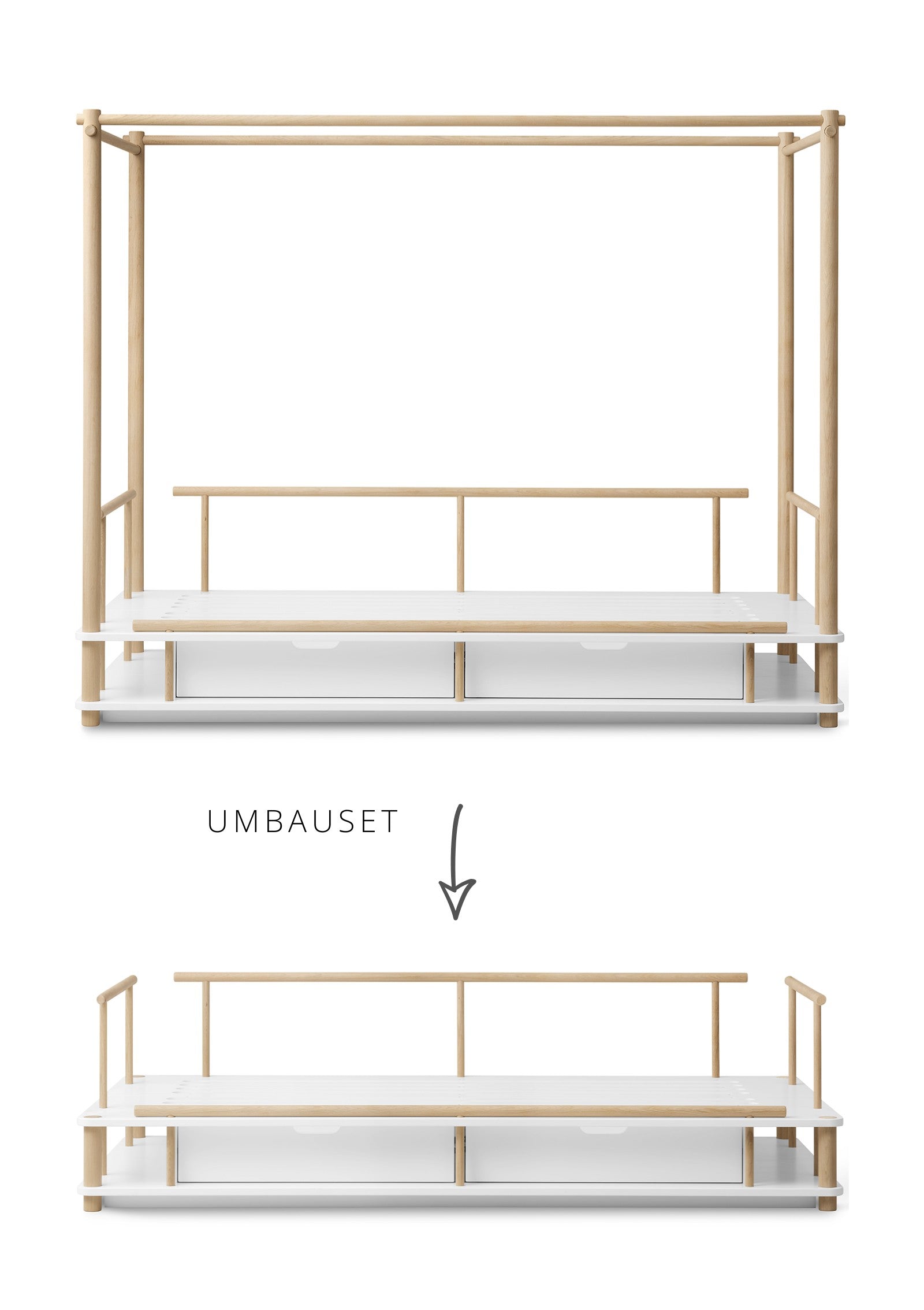 Oliver Furniture Umbauset für 'Camp' Bettsofa zum Himmelbett