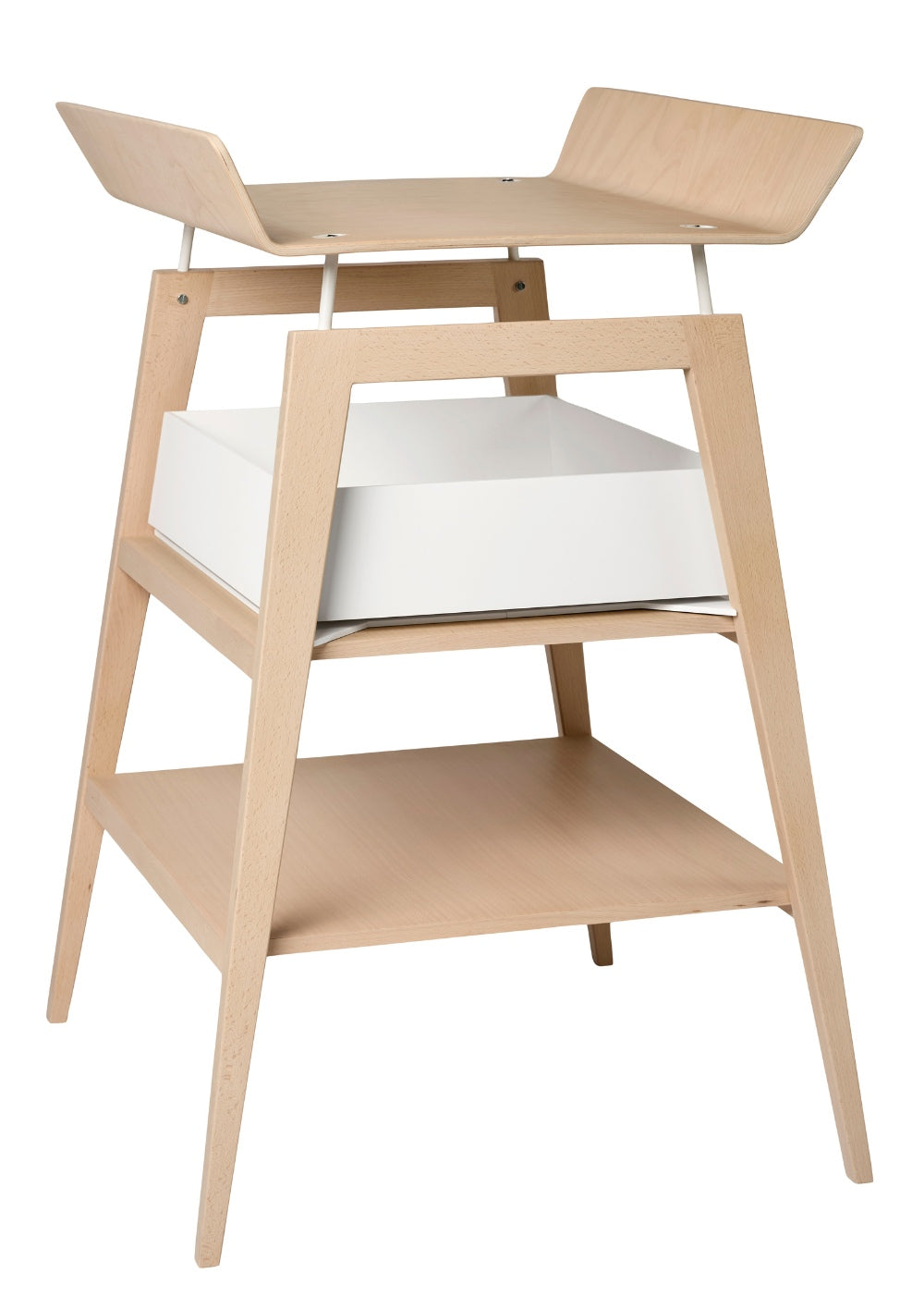 Leander Wickeltisch mit Schaumstoffpolster und Schublade 'Linea' Buche