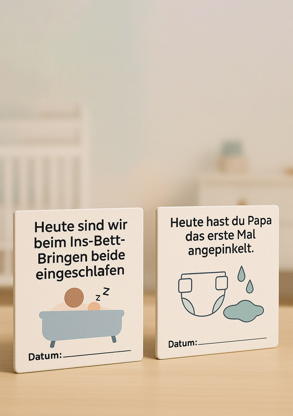 Papa Meilensteine, 24 Fotokarten - 2 Beispielkarten